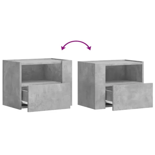 Zidni noćni ormarići 2 kom siva boja betona 45 x 30 x 35 cm - Beton siva 2 Beton siva 2 Cijena