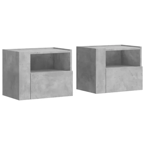 Zidni noćni ormarići 2 kom siva boja betona 45 x 30 x 35 cm - Beton siva 2 Beton siva 2 Cijena
