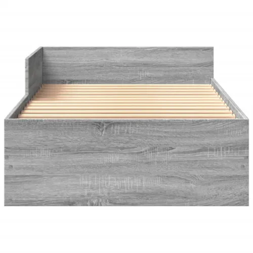 Okvir za krevet boja hrasta 100x200 cm od konstruiranog drva - Sivi hrast sonoma 100 x 200 cm Cijena
