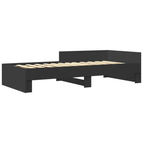 Okvir za krevet crni 75 x 190 cm od konstruiranog drva - Crna 75 x 190 cm Crna 75 x 190 cm Cijena