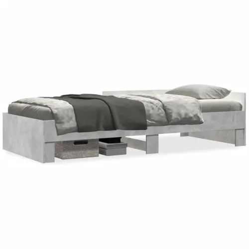 Okvir kreveta boja betona 75x190 cm od konstruiranog drva - Beton siva 75 x 190 cm Cijena