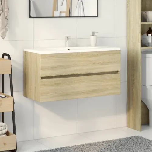 Ormarić za Lavabo - Umivaonik boja hrasta sonome 90x38,5x45 cm iverica Cijena