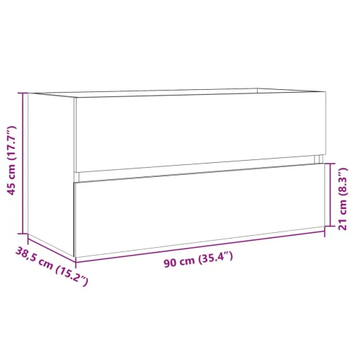 Ormarić za Lavabo - Umivaonik boja hrasta sonome 90x38,5x45 cm iverica Cijena