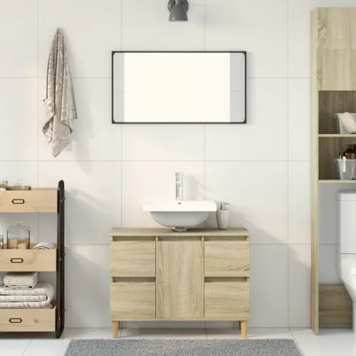 Ormarić za Lavabo - Umivaonik boja hrasta sonome 80 x 33 x 60 cm drveni - Sonoma hrast Cijena