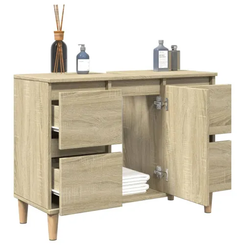 Ormarić za Lavabo - Umivaonik boja hrasta sonome 80 x 33 x 60 cm drveni - Sonoma hrast Cijena