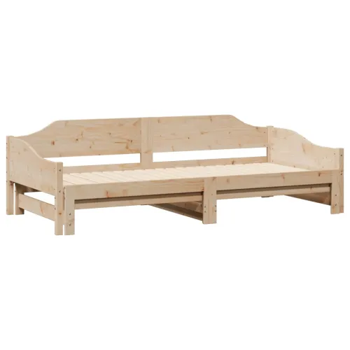 Dnevni krevet na razvlačenje 90 x 190 cm od masivne borovine - Prirodna 90 x 190 cm Prirodna 90 x 190 cm Cijena