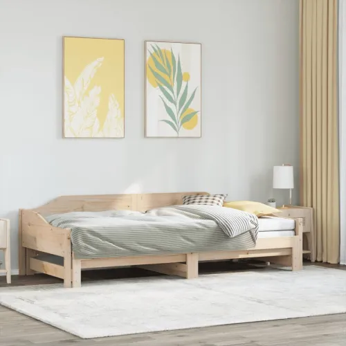 Dnevni krevet na razvlačenje 90 x 190 cm od masivne borovine - Prirodna 90 x 190 cm Prirodna 90 x 190 cm Cijena