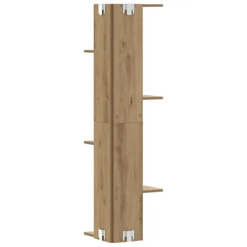 Kutna zidna polica boja artisian hrast 36,5x36,5x140 cm drvena - Boja hrasta 1 1 Boja hrasta Cijena