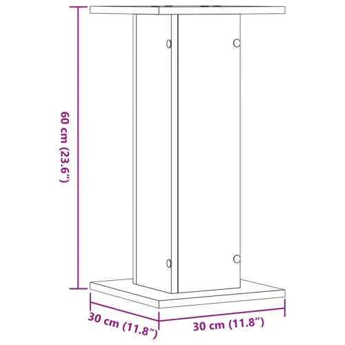 Stalci za zvučnike 2 kom bijeli 30x30x60 cm konstruirano drvo - Bijela 30 x 30 x 60 cm Bijela 30 x 30 x 60 cm Cijena