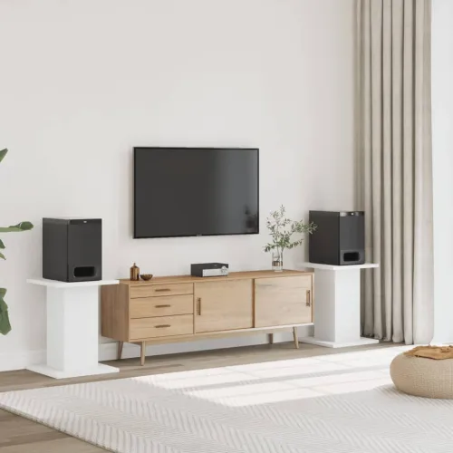 Stalci za zvučnike 2 kom bijeli 30x30x60 cm konstruirano drvo - Bijela 30 x 30 x 60 cm Bijela 30 x 30 x 60 cm Cijena