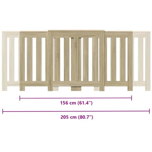 Maska za radijator - Pokrov za radijator hrasta sonome 205x21,5x83,5 cm - sonoma hrast 205 x 21.5 x 83.5 cm 1 Okomite letvice Cijena