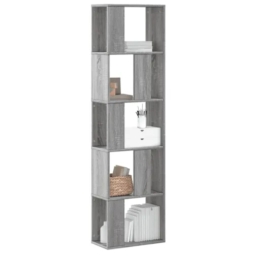 Regal za knjige 5 razina boja hrasta 45x23,5x162,5 cm drveni - Sivi hrast sonoma 1 45 cm Sivi hrast sonoma Cijena