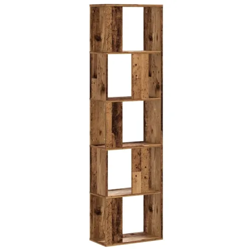 Regal za knjige 5 razina boja staro drvo 45x23,5x162,5cm drveni - Staro drvo 1 45 cm Staro drvo Cijena