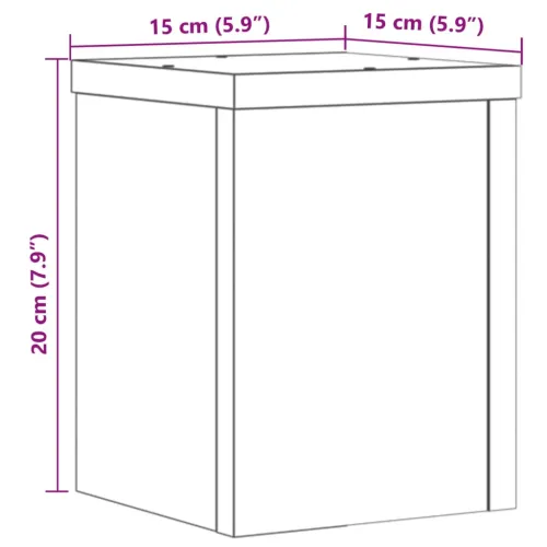 Stalci za biljke 2 kom bijeli 15x15x20 cm konstruirano drvo - Bijela 15 x 15 x 20 cm Cijena