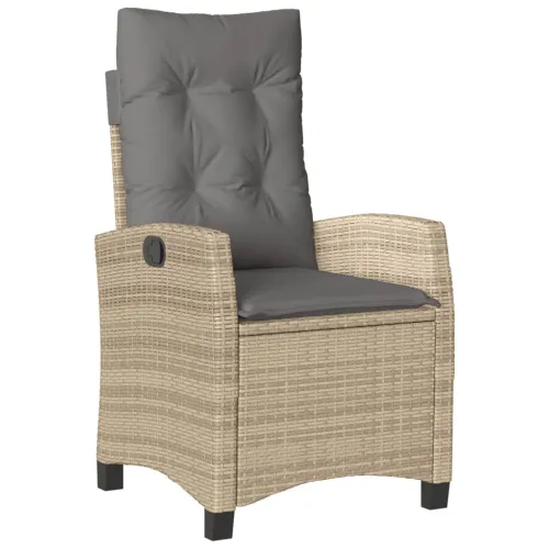 Vrtna garnitura - 5-dijelni vrtni blagovaonski set od poliratana s jastucima bež - 80 x 80 x 74 cm 4 Bez naslona za noge Cijena