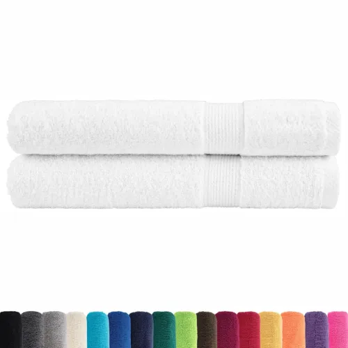 Ručnici SOLUND 2 kom bijeli 100 x 200 cm 600 gsm - Bijela 100 x 200 cm 2 Bijela Cijena