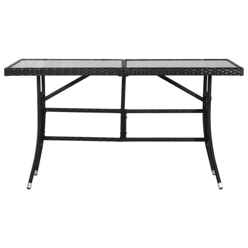 Vrtni stol crni 140 x 80 x 74 cm poli ratan - 140 x 80 x 74 cm 1 140 x 80 x 74 cm Cijena