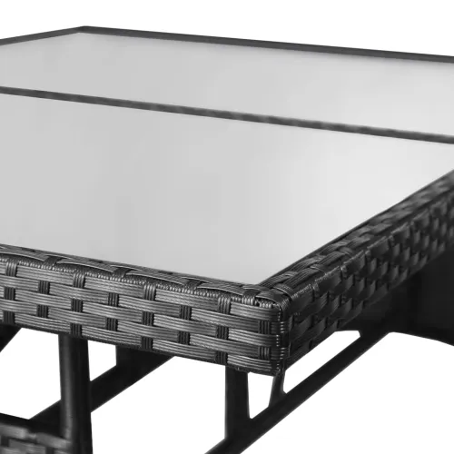 Vrtni stol crni 140 x 80 x 74 cm poli ratan - 140 x 80 x 74 cm 1 140 x 80 x 74 cm Cijena