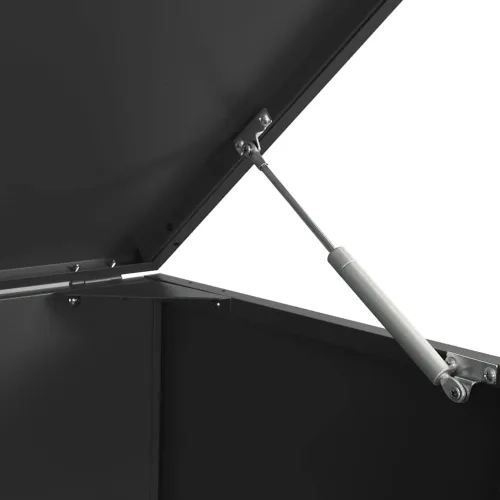 Spremište za 4 kante za otpad crno 276 x 79 x 117 cm čelično - Crna 4 poklopac s plinskim podizanjem Cijena