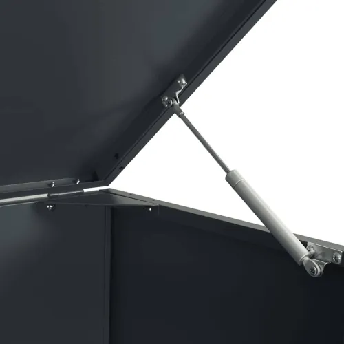 Spremište za 5 kante za otpad antracit 345x79x117 cm čelično - Antracit 5 poklopac s plinskim podizanjem Cijena