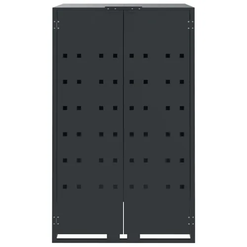 Spremište za 5 kante za otpad antracit 345x79x117 cm čelično - Antracit 5 poklopac s plinskim podizanjem Cijena