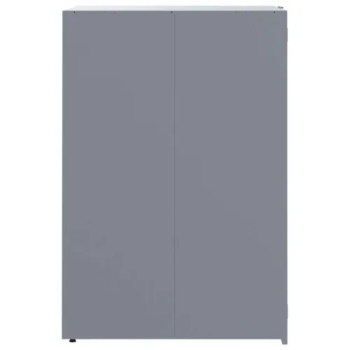 Spremište za kante za smeće - Spremište za 2 kante za otpad sivo 138x79x117 cm čelično - Siva 2 poklopac s plinskim podizanjem Cijena