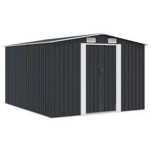Vrtna kućica - Vrtno spremište 257 x 298 x 178 cm metalno antracit - Antracit 257 x 298 x 178 cm 1 Antracit Cijena