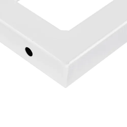 Zidna polica za Lavabo - Umivaonik od čelika i masivne hrastovine - tamno smeđe i bijele boje 60 x 40 x 2.5 cm 1 Trapez Cijena