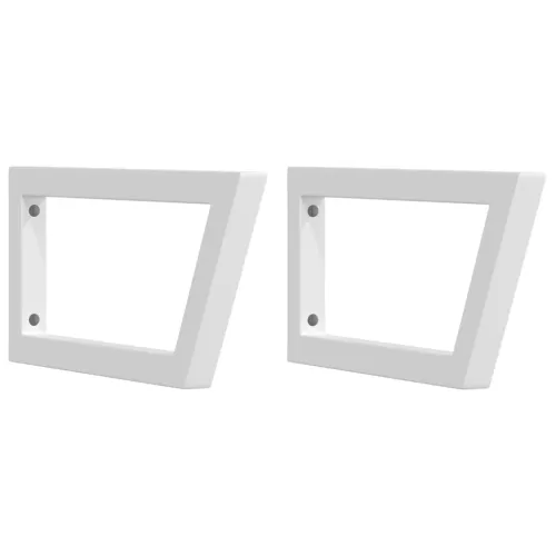 Zidna polica za Lavabo - Umivaonik od čelika i masivne hrastovine - tamno smeđe i bijele boje 50 x 50 x 2.5 cm 1 Trapez Cijena