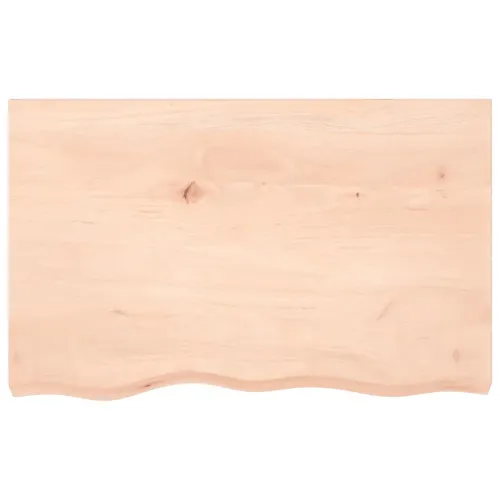 Zidna polica za Lavabo - Umivaonik od čelika i masivne hrastovine - Smeđa i bijela 80 x 50 x 2 cm Trapez Cijena