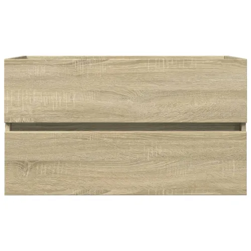 2-dijelni set kupaonskog namještaja od keramike i drva - sonoma hrast 80 x 38.5 x 45 cm sa slavinom i odvodom Cijena
