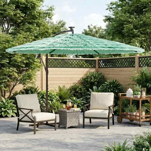 Vrtni suncobran s drvenim stupom zeleni 290x290x238 cm - Zelena 290 x 290 x 238 cm Cijena