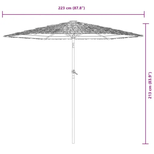 Vrtni suncobran s čeličnom šipkom zeleni 223x223x213 cm - Zelena 223 x 223 x 213 cm Cijena