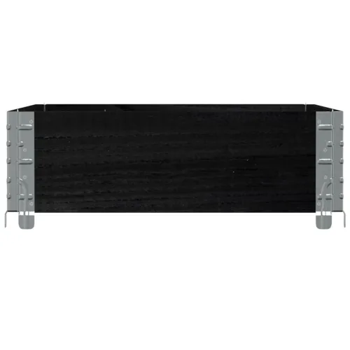 Okvir za palete crni 80 x 60 cm od masivne borovine - Crna 80 x 60 cm 1 Cijena