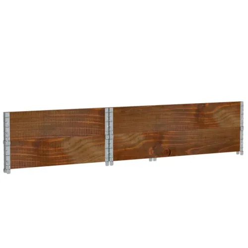 Okviri za palete 2 kom smeđi 120 x 80 cm od masivne borovine - Tamno smeđa 120 x 80 cm 2 Cijena