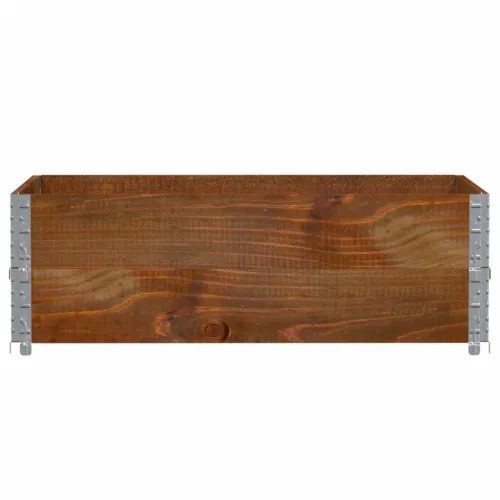 Okviri za palete 2 kom smeđi 120 x 80 cm od masivne borovine - Tamno smeđa 120 x 80 cm 2 Cijena