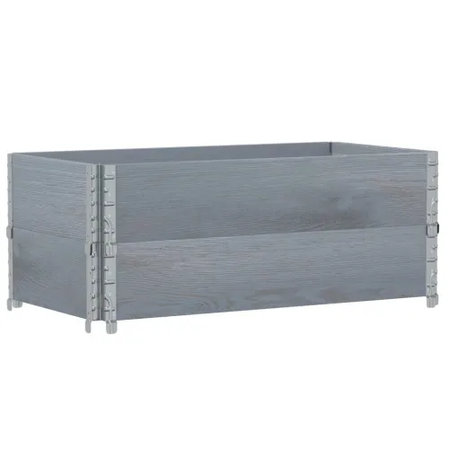 Okviri za palete 2 kom sivi 100 x 50 cm od masivne borovine - Siva 100 x 50 cm 2 Cijena