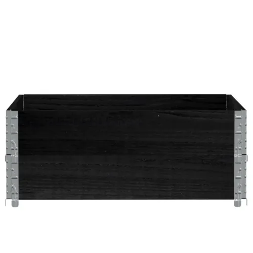 Okviri za palete 2 kom crni 100x100 cm od masivne borovine - Crna 100 x 100 cm 2 Cijena