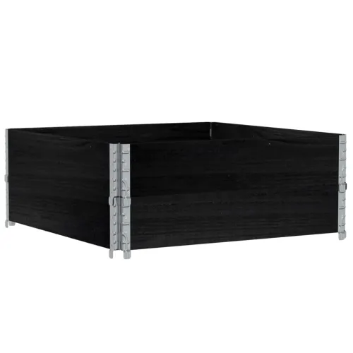 Okviri za palete 2 kom crni 100x100 cm od masivne borovine - Crna 100 x 100 cm 2 Cijena