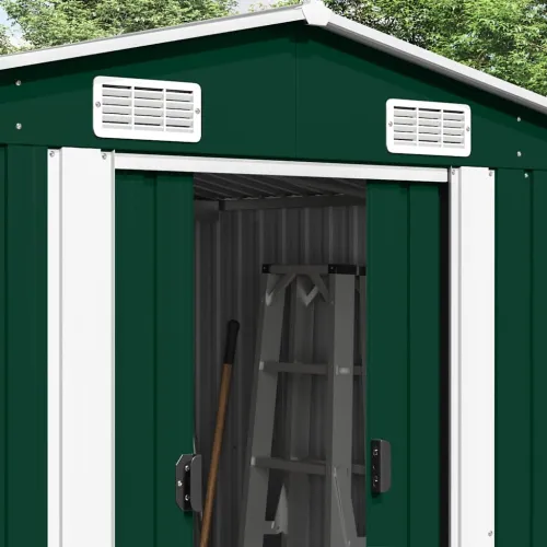 Vrtna kućica - Vrtno spremište 257 x 392 x 181 cm metalno zeleno - Zelena 257 x 392 x 181 cm Cijena