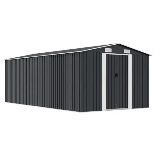 Vrtna kućica - Vrtno spremište 257 x 489 x 181 cm metalno antracit - Antracit 257 x 489 x 181 cm 1 Antracit Cijena