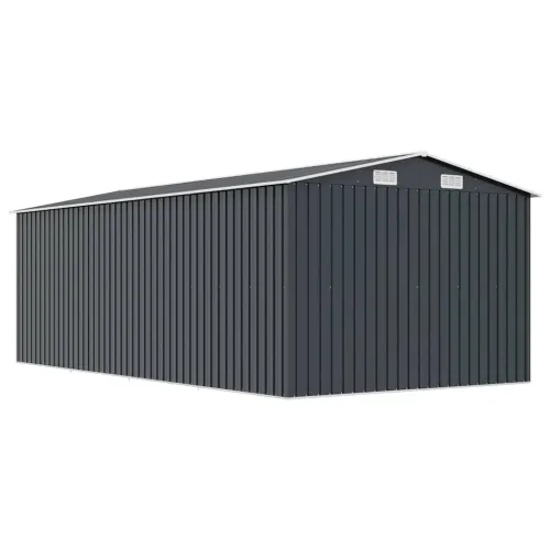 Vrtna kućica - Vrtno spremište 257 x 489 x 181 cm metalno antracit - Antracit 257 x 489 x 181 cm Cijena