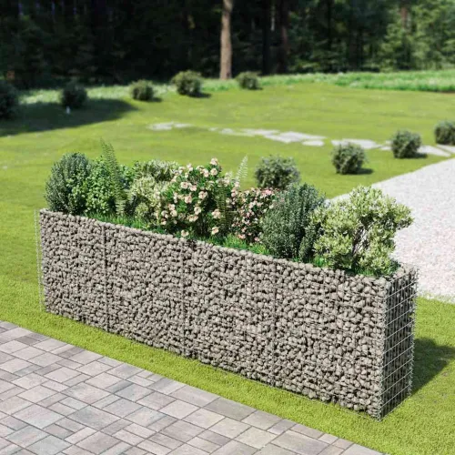 Gabionska sadilica od pocinčanog čelika 360 x 50 x 100 cm - 360 x 50 x 100 cm Cijena