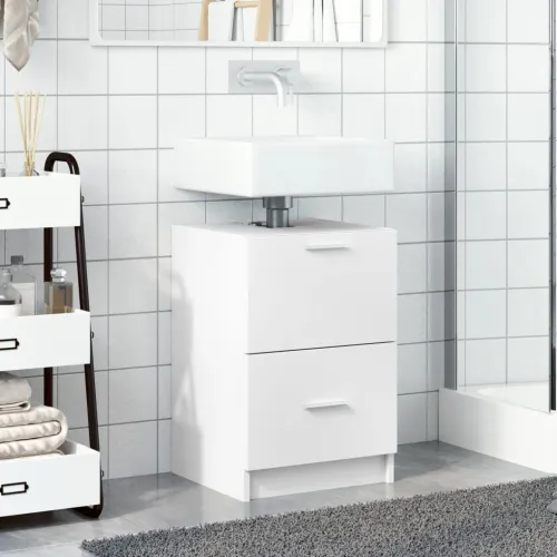 Ormarić za Lavabo - Umivaonik bijeli 40 x 37 x 59 cm konstruirano drvo - Bijela 40 x 37 x 59 cm Cijena