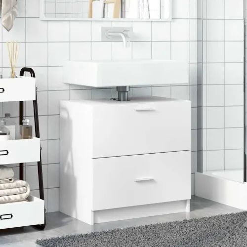 Ormarić za Lavabo - Umivaonik bijeli 59 x 37 x 59 cm konstruirano drvo - Bijela 59 x 37 x 59 cm 1 1 Cijena
