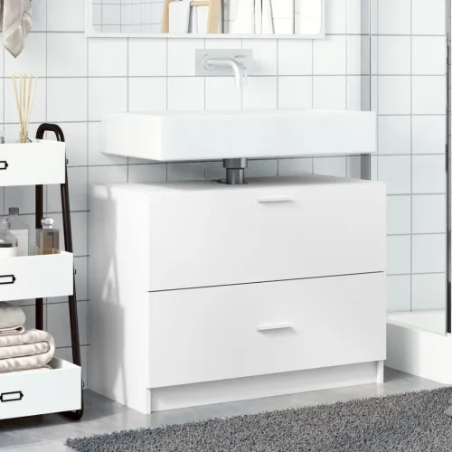 Ormarić za Lavabo - Umivaonik bijeli 78 x 37 x 59 cm konstruirano drvo - Bijela 78 x 37 x 59 cm Cijena