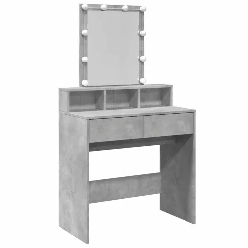 Toaletni stolić s LED svjetlima siva boja betona 80x41x144,5 cm - Beton siva 1 Beton siva Cijena