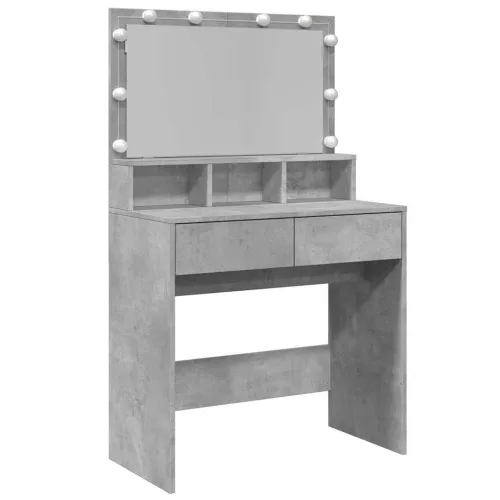 Toaletni stolić s LED svjetlima siva boja betona 80x41x134,5 cm - Beton siva 1 Beton siva Cijena