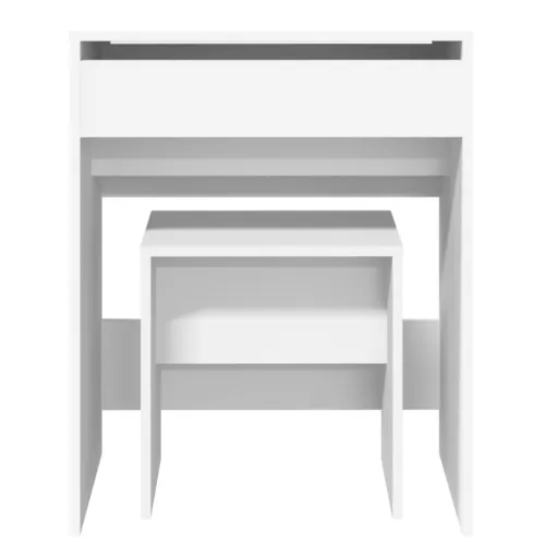 Toaletni stolić sa stolcem bijeli 60 x 40 x 113,5 cm - Bijela Cijena