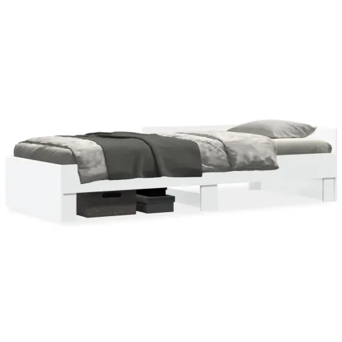 Okvir za krevet bijeli 100 x 200 cm konstruirano drvo - Bijela 100 x 200 cm Cijena